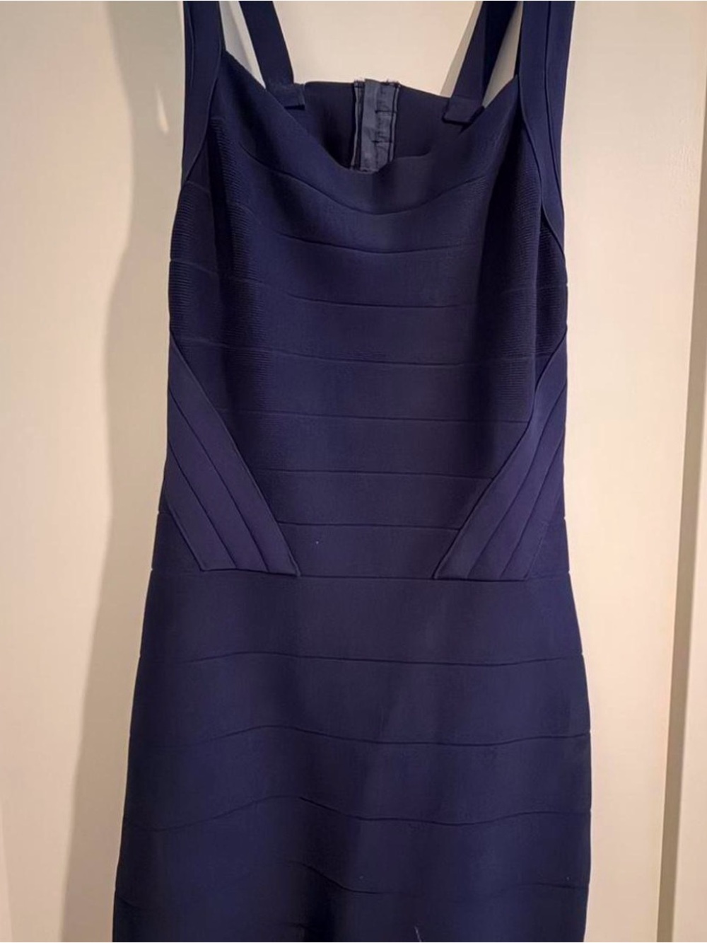 Vintage Bebe bandage Sheath Dress with Square Neck